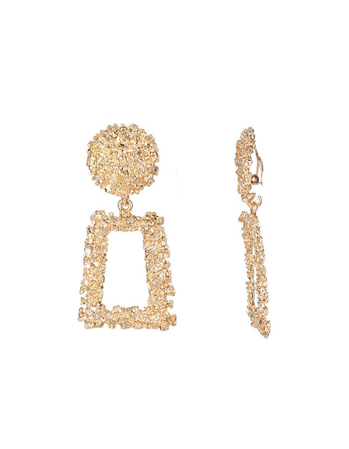 Exaggerated Matte Geometric Earrings