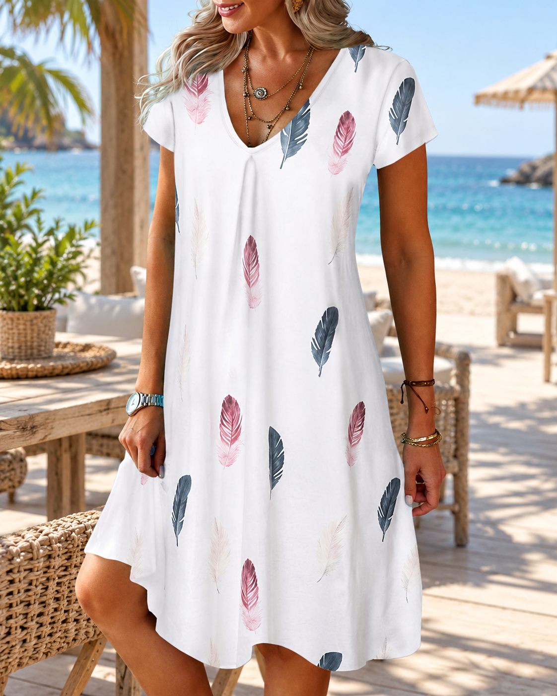 Amala | Coastal Bloom Mini Dress