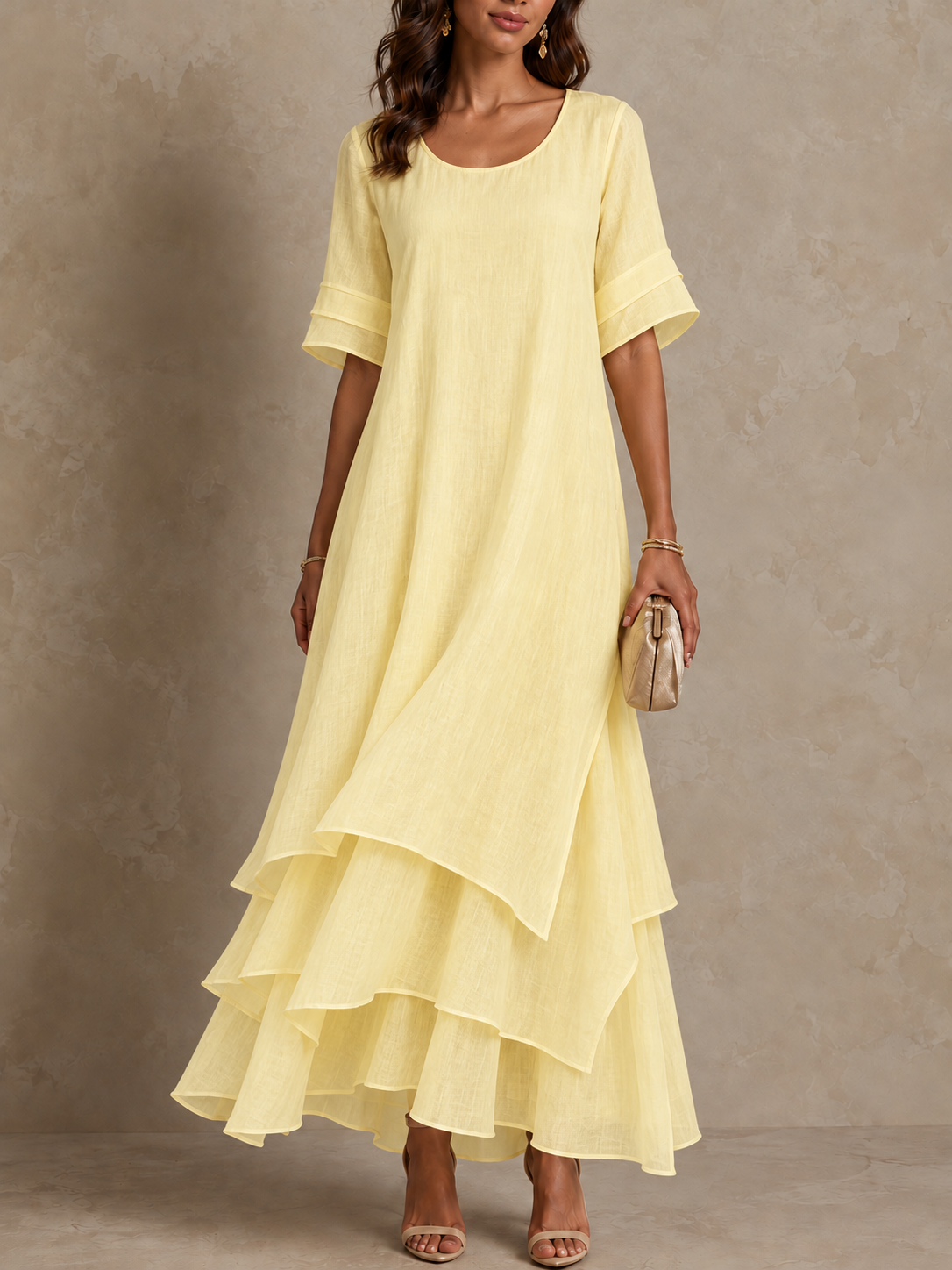 Liora | Flowing Ruffle Maxi Dress