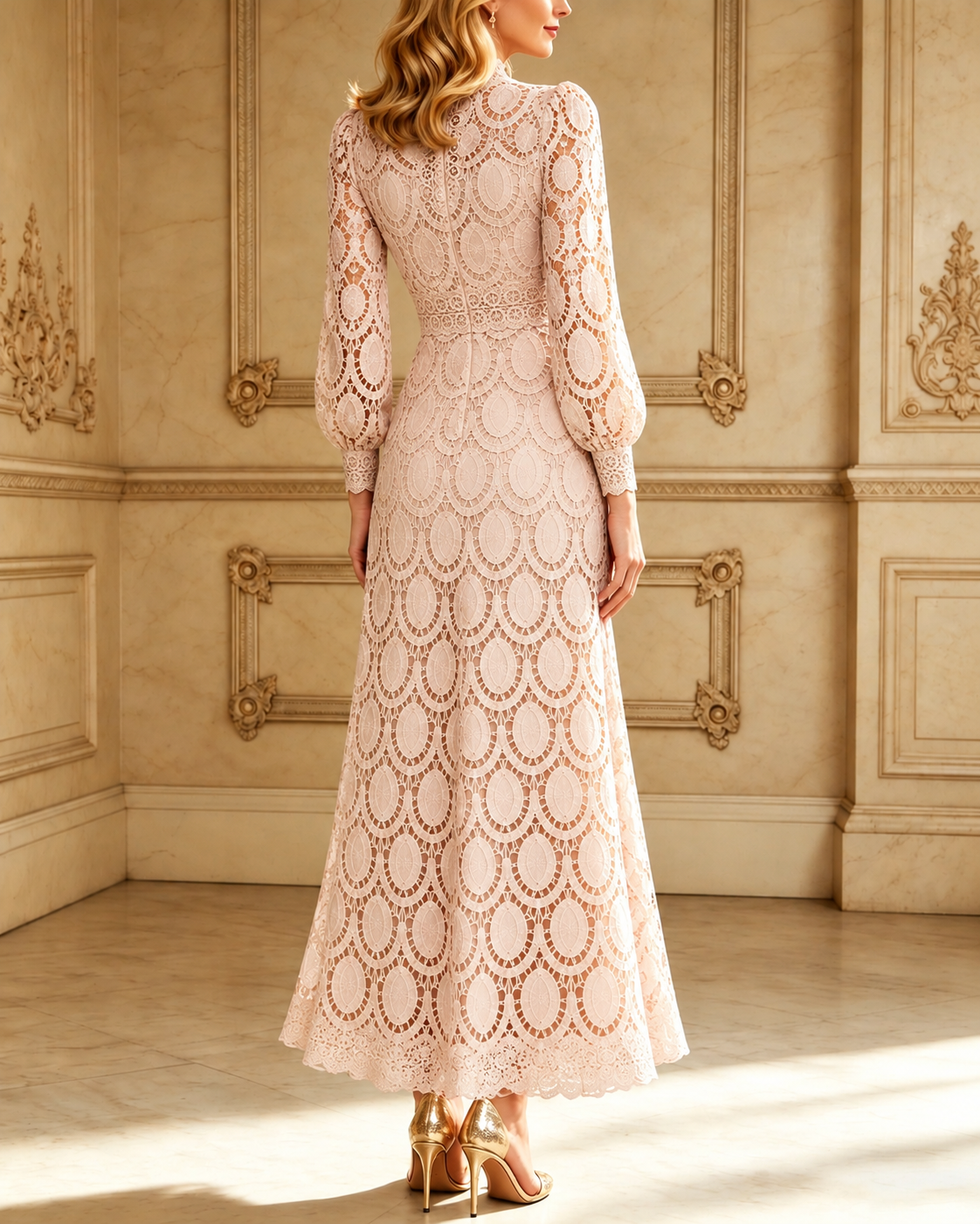 Alba | Lace Midi Dress