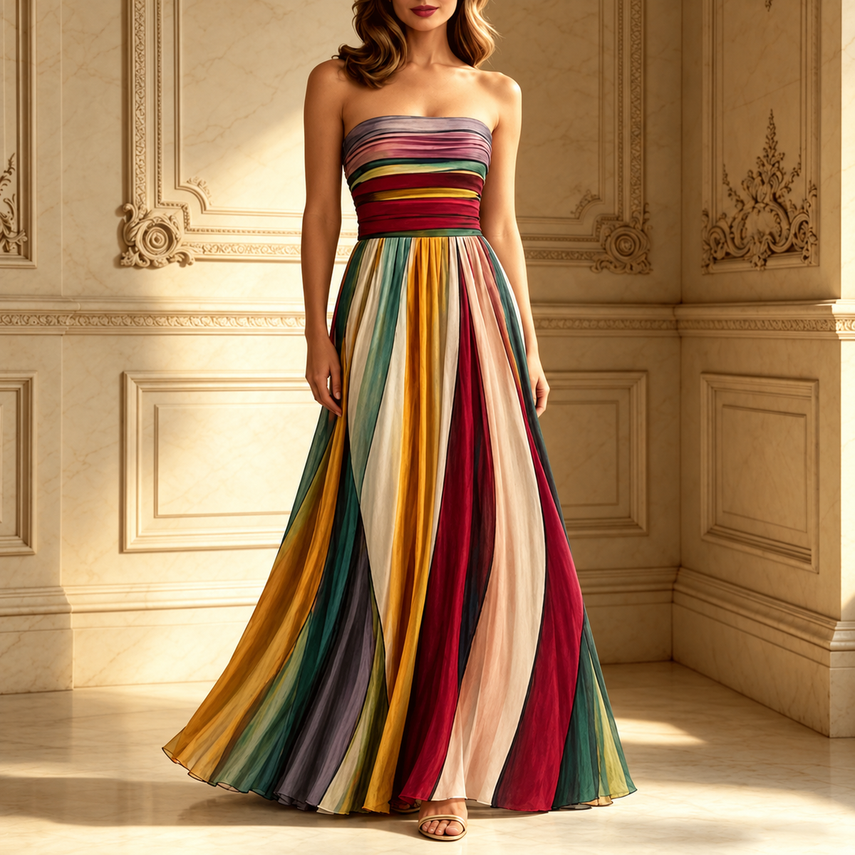 Romy | Effortless Strapless A-Line Dress
