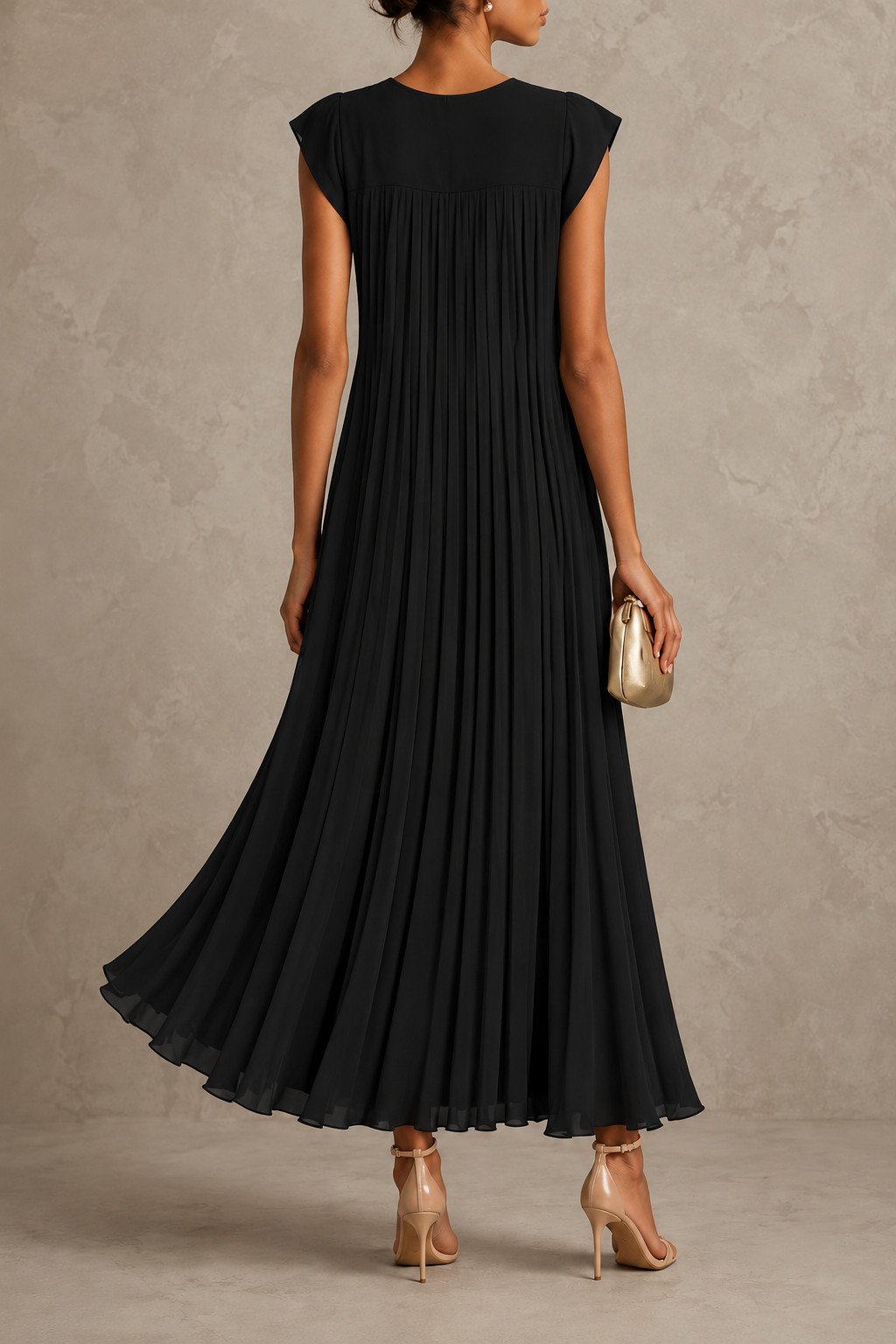 LAILA™ | SLEEVELESS PLEATED DRESS | Maxi Dress