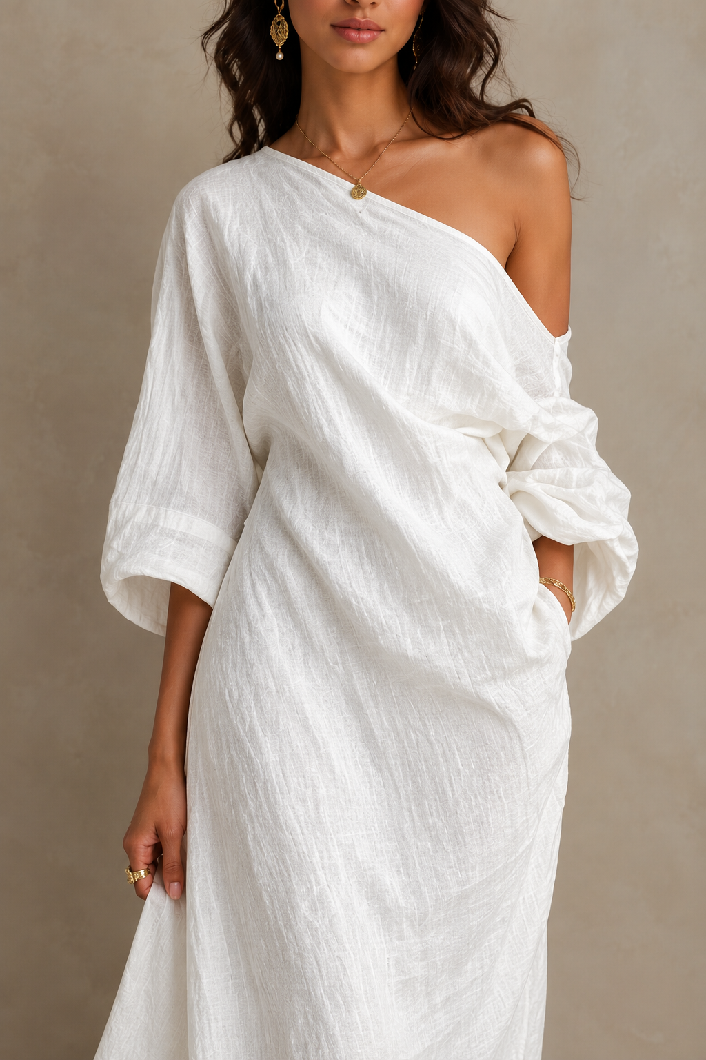 Elise | Elegant Asymmetric Maxi Dress