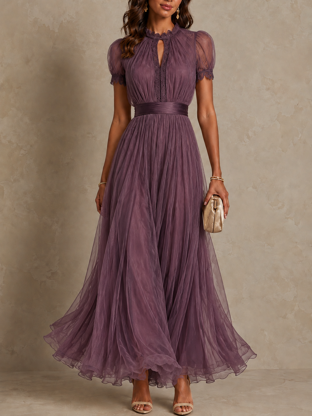 Ashley | Flowing Chiffon Maxi Dress