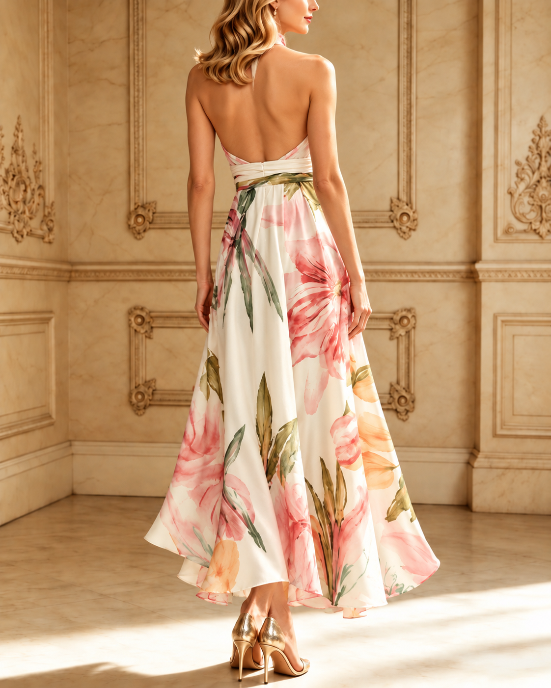 Amiel | Light Floral Maxi Dress
