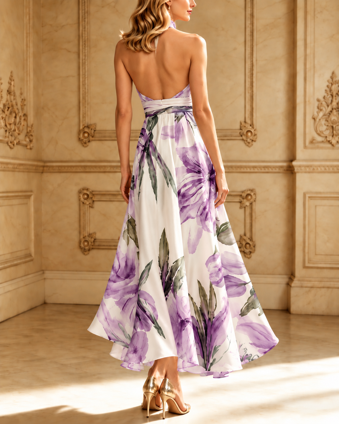Amiel | Light Floral Maxi Dress