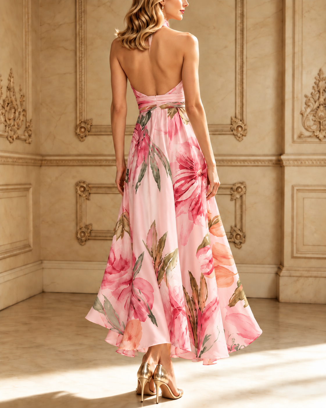 Amiel | Light Floral Maxi Dress