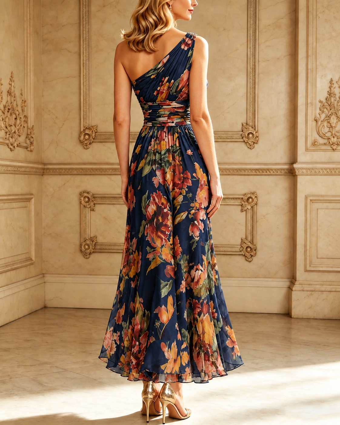 Celeste | One-Shoulder Floral Maxi