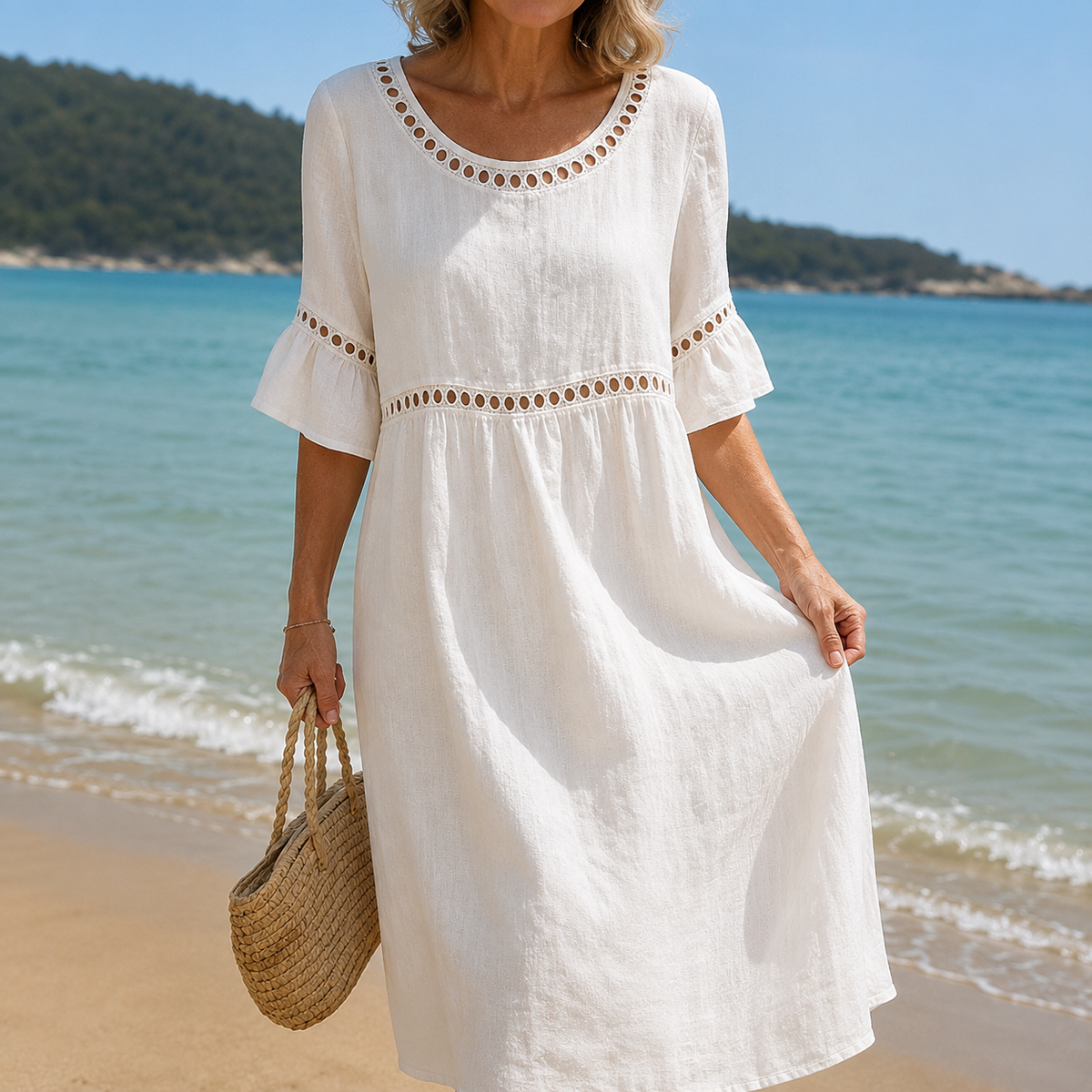 Hélène | Long Linen Dress