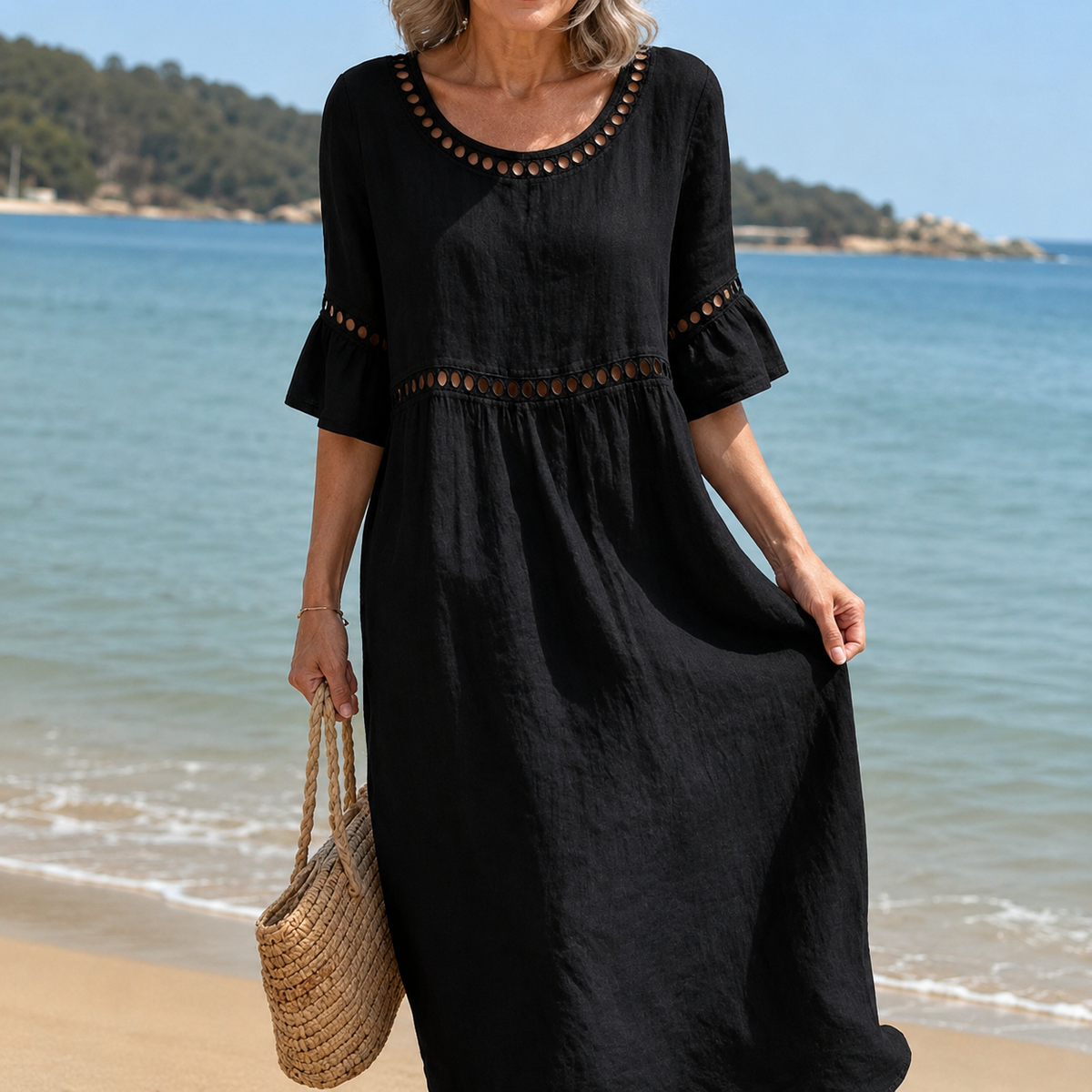 Hélène | Long Linen Dress