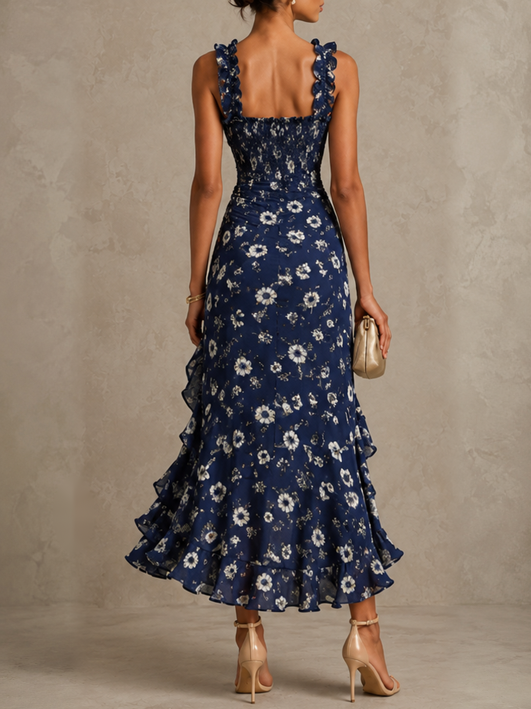Zara | Bohemian Maxi Dress with Floral Print and Side Split
