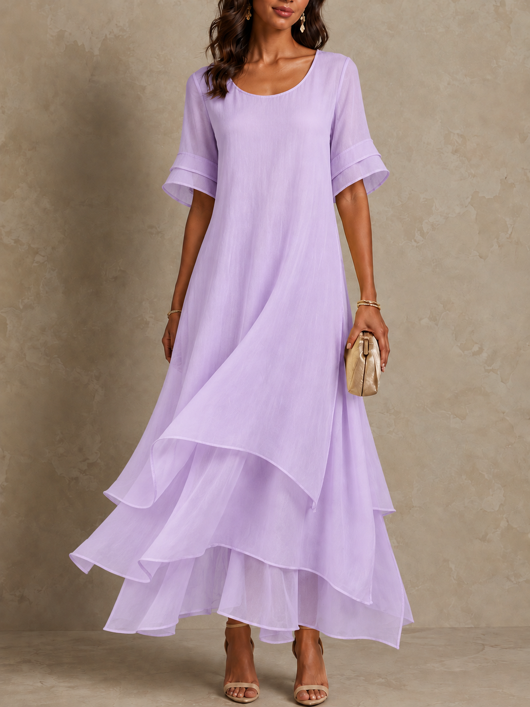 Liora | Flowing Ruffle Maxi Dress