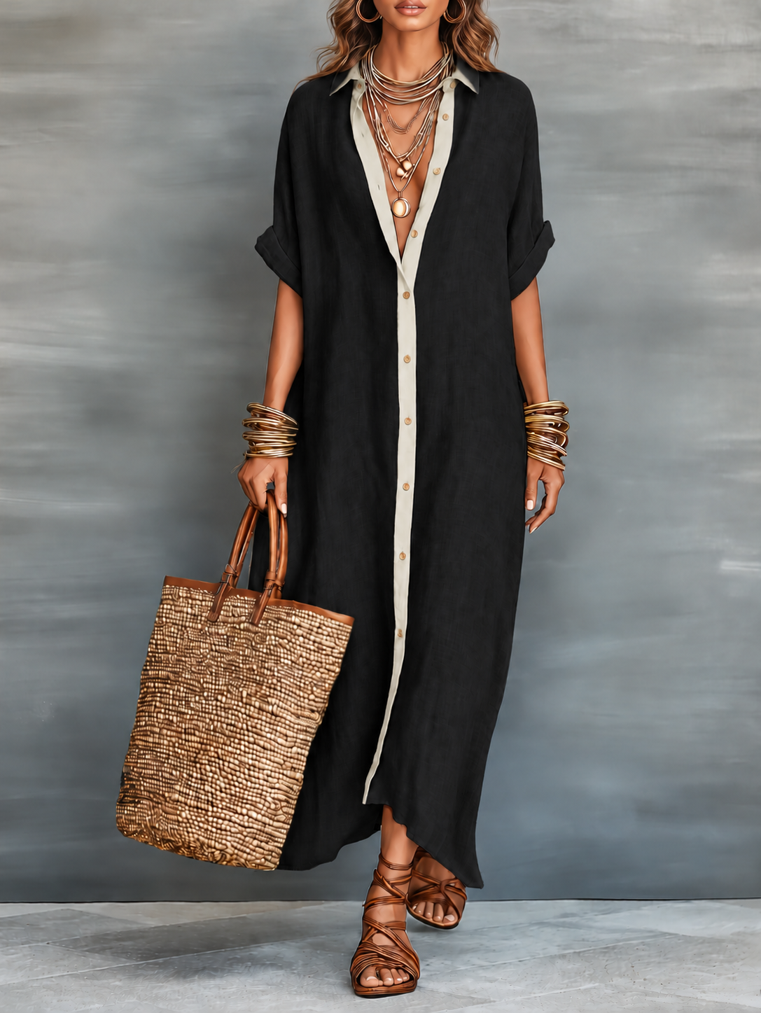 Margot™ | Relaxed Linen Shirt Dress