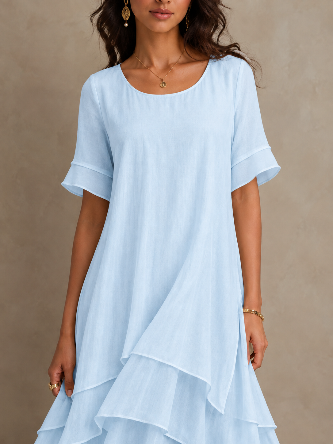 Liora | Flowing Ruffle Maxi Dress