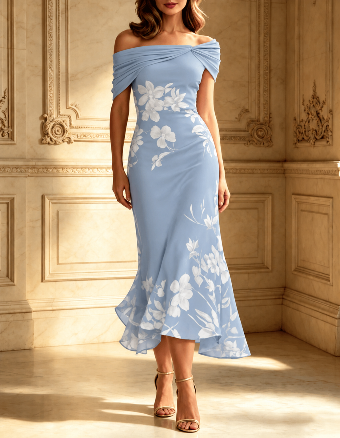 Spring Summer Floral Printed Elegant Dresses