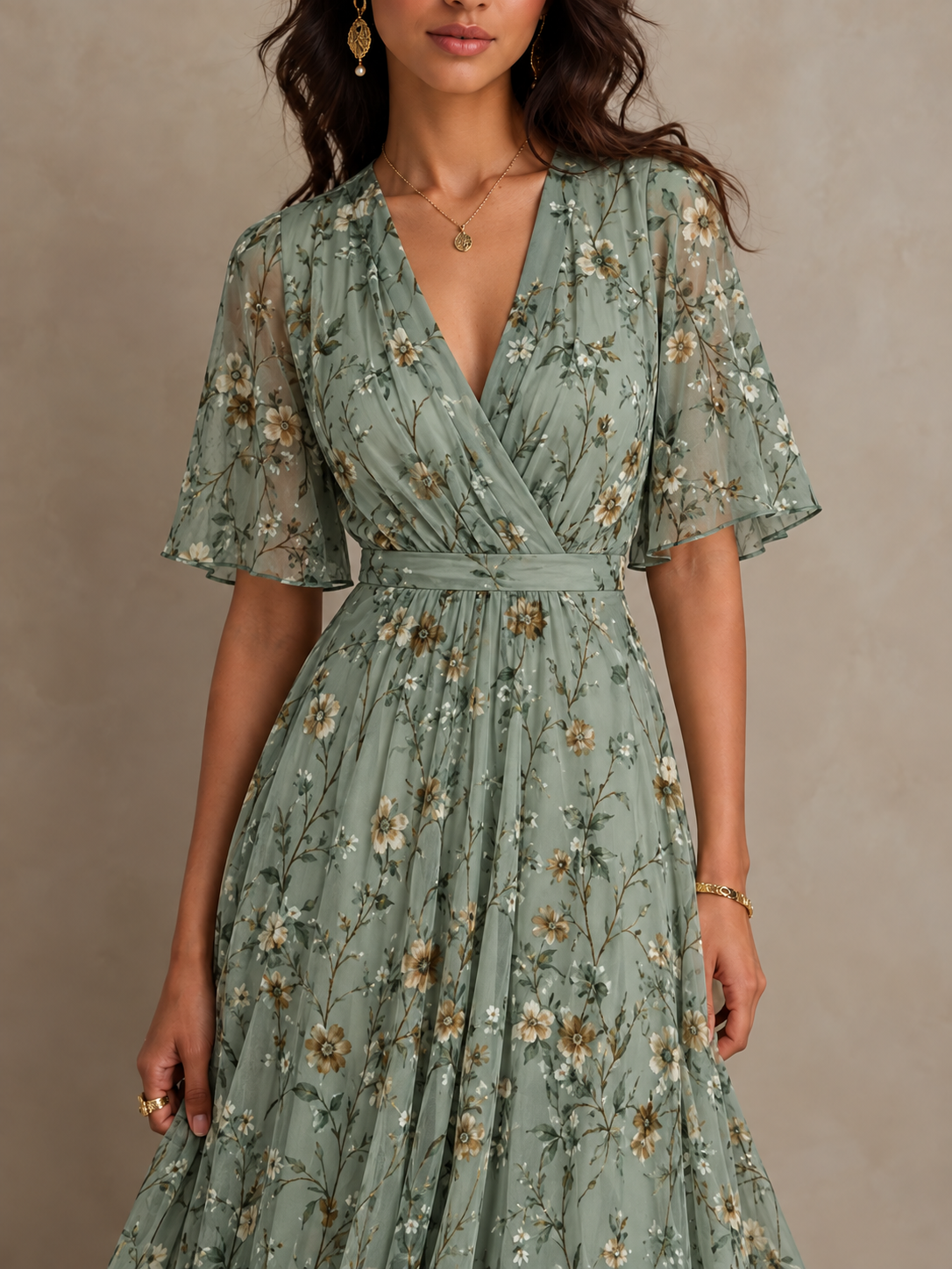 Selora | Halter Bloom Flow Maxi Dress