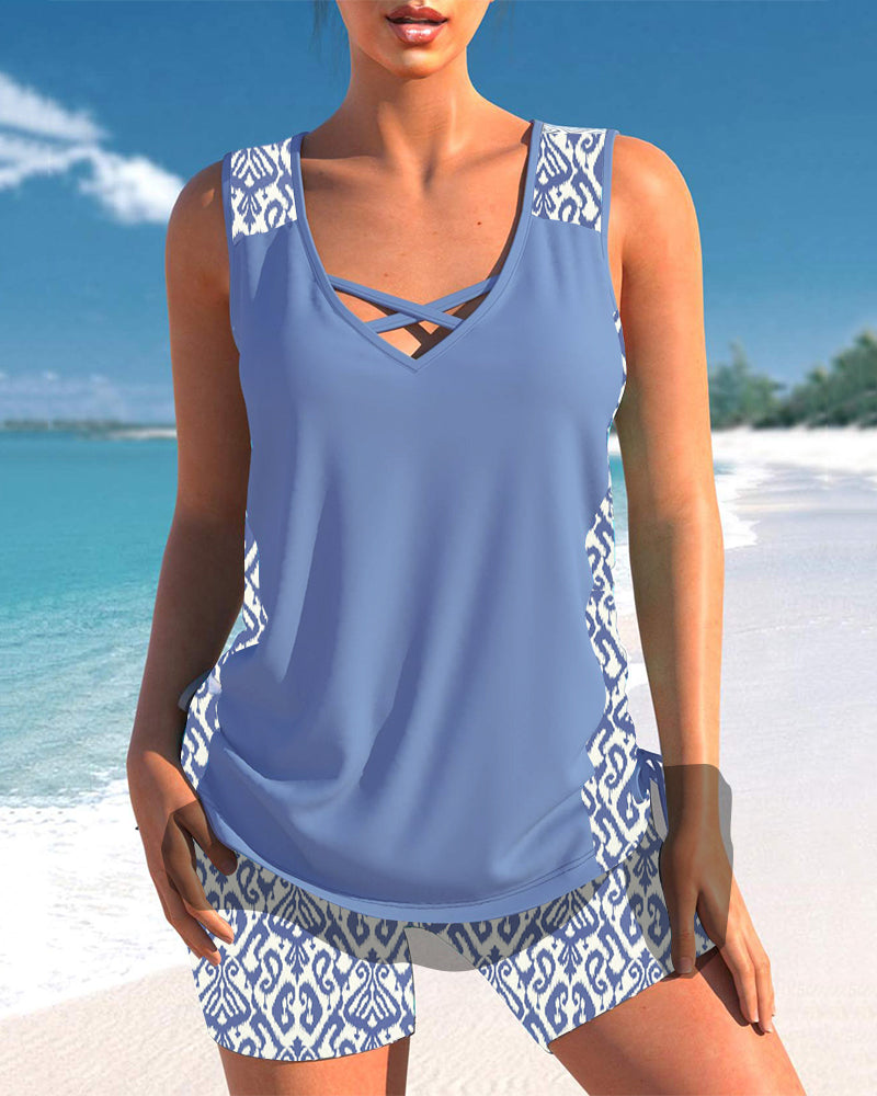 Sylvia - Tankini Featuring Geometric Print