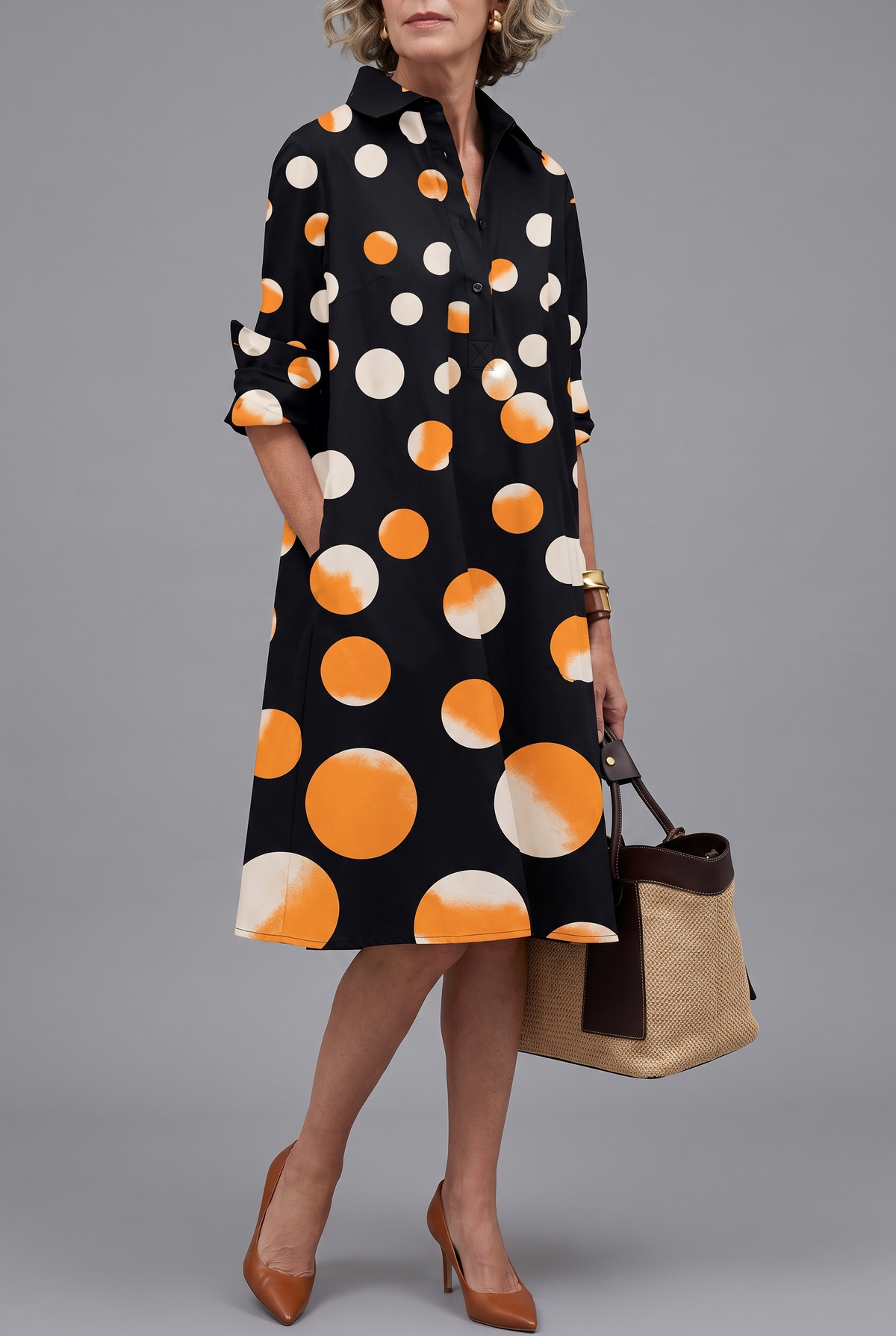 Rosalind – Elegant Midi Dress for Effortless Drama