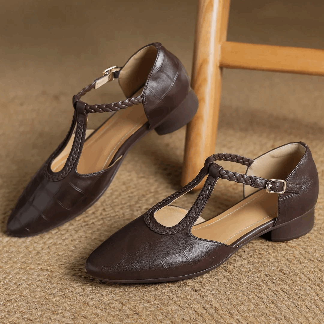 Oliardi Elena Orthopaedic Leather Mary Jane Shoes