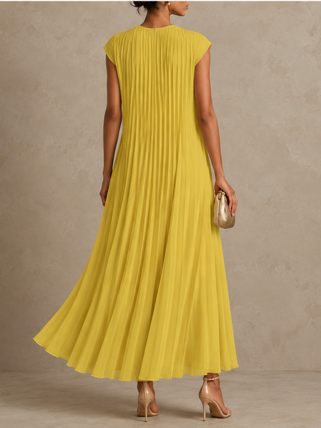 LAILA™ | SLEEVELESS PLEATED DRESS | Maxi Dress