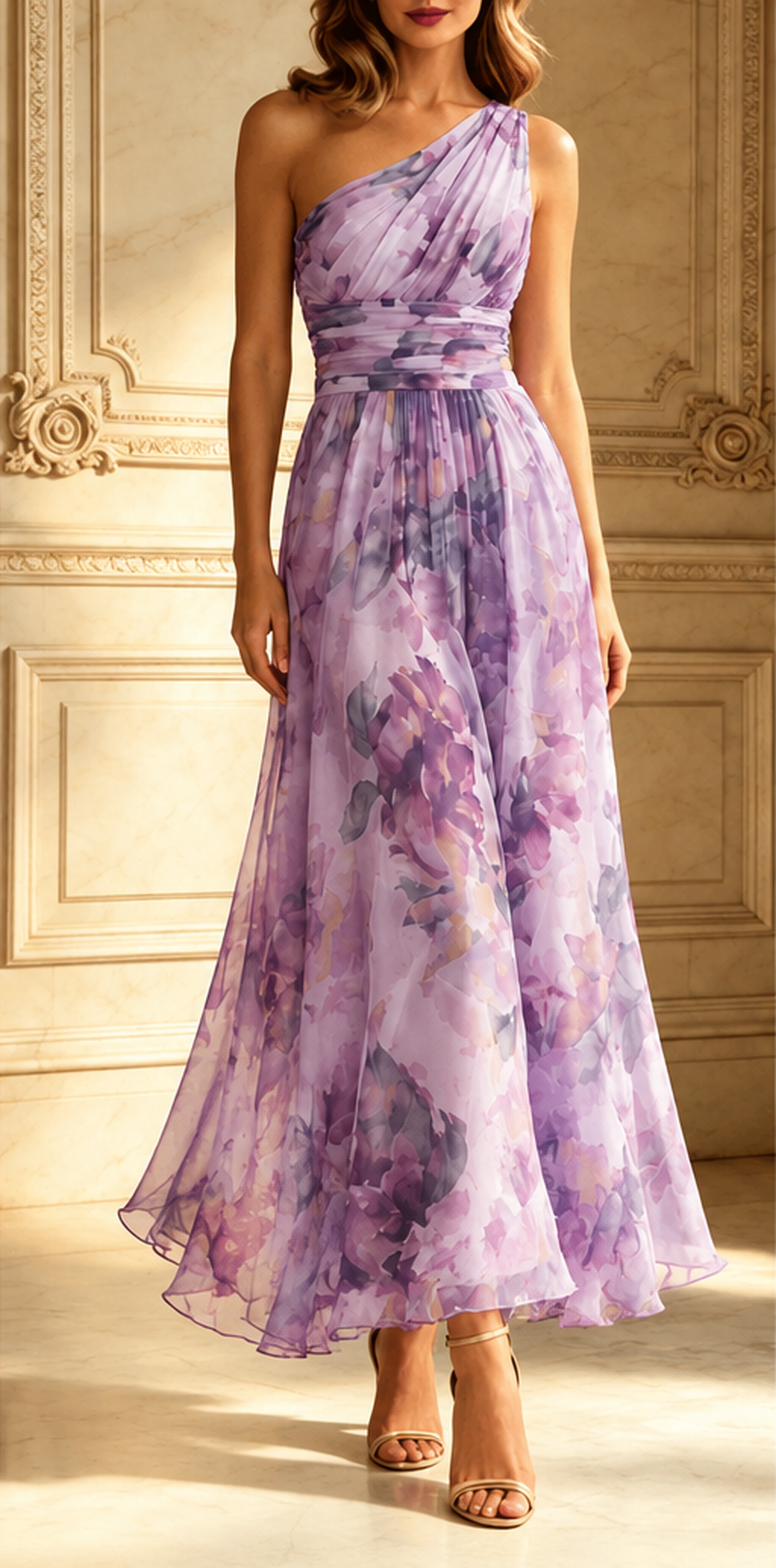 Celeste | One-Shoulder Floral Maxi