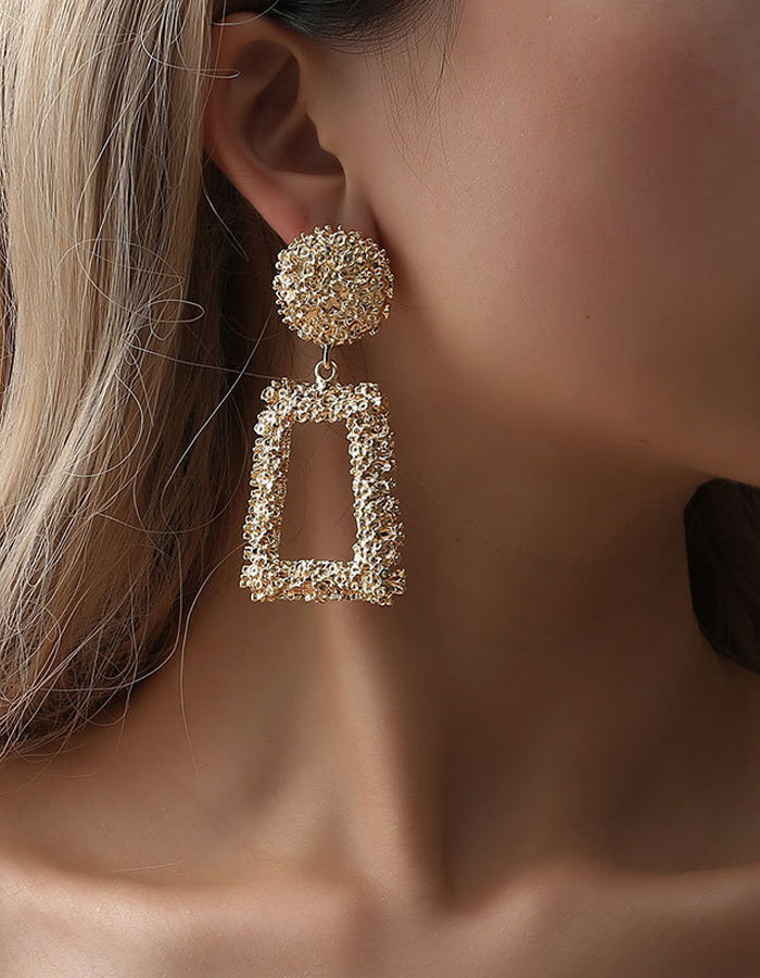 Exaggerated Matte Geometric Earrings
