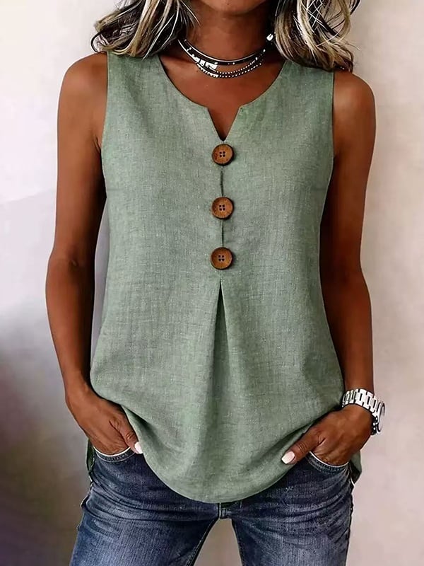 Elodie tank top, worn with trousers