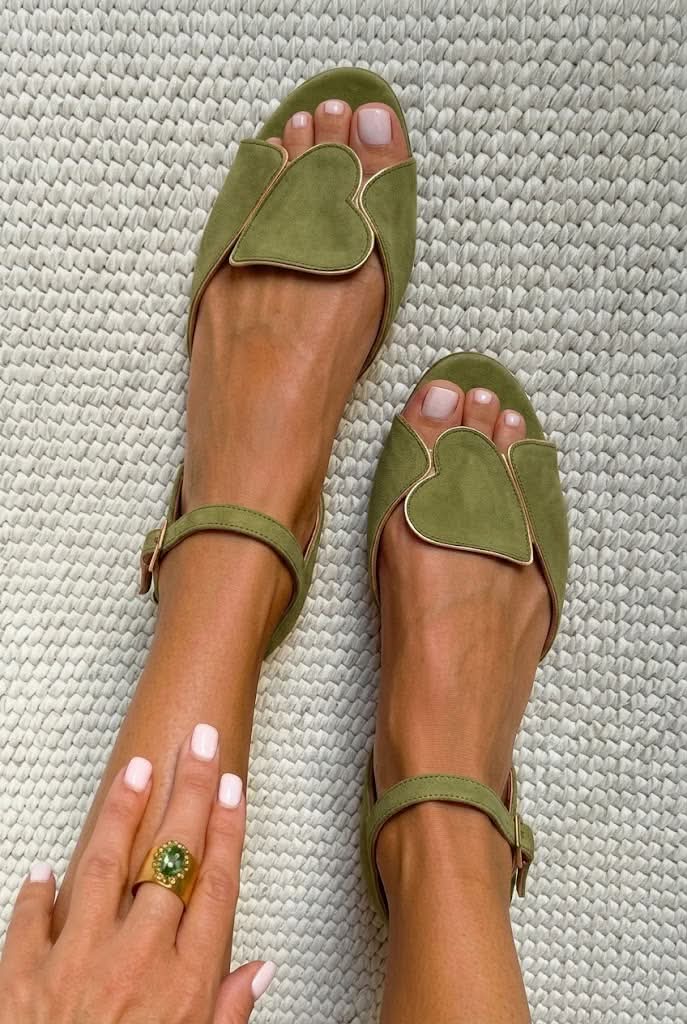Coralie™ | Heart-Motif Ankle-Strap Open-Toe Sandals