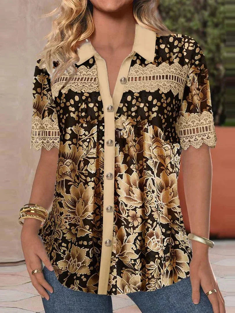 Trina | Lace Graphic Top