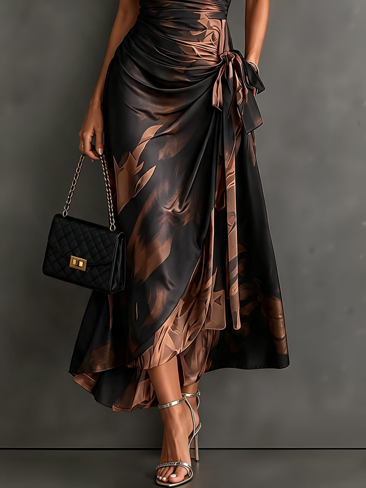 Patricia™ | Tummy-Control Midi Wrap Dress with Print