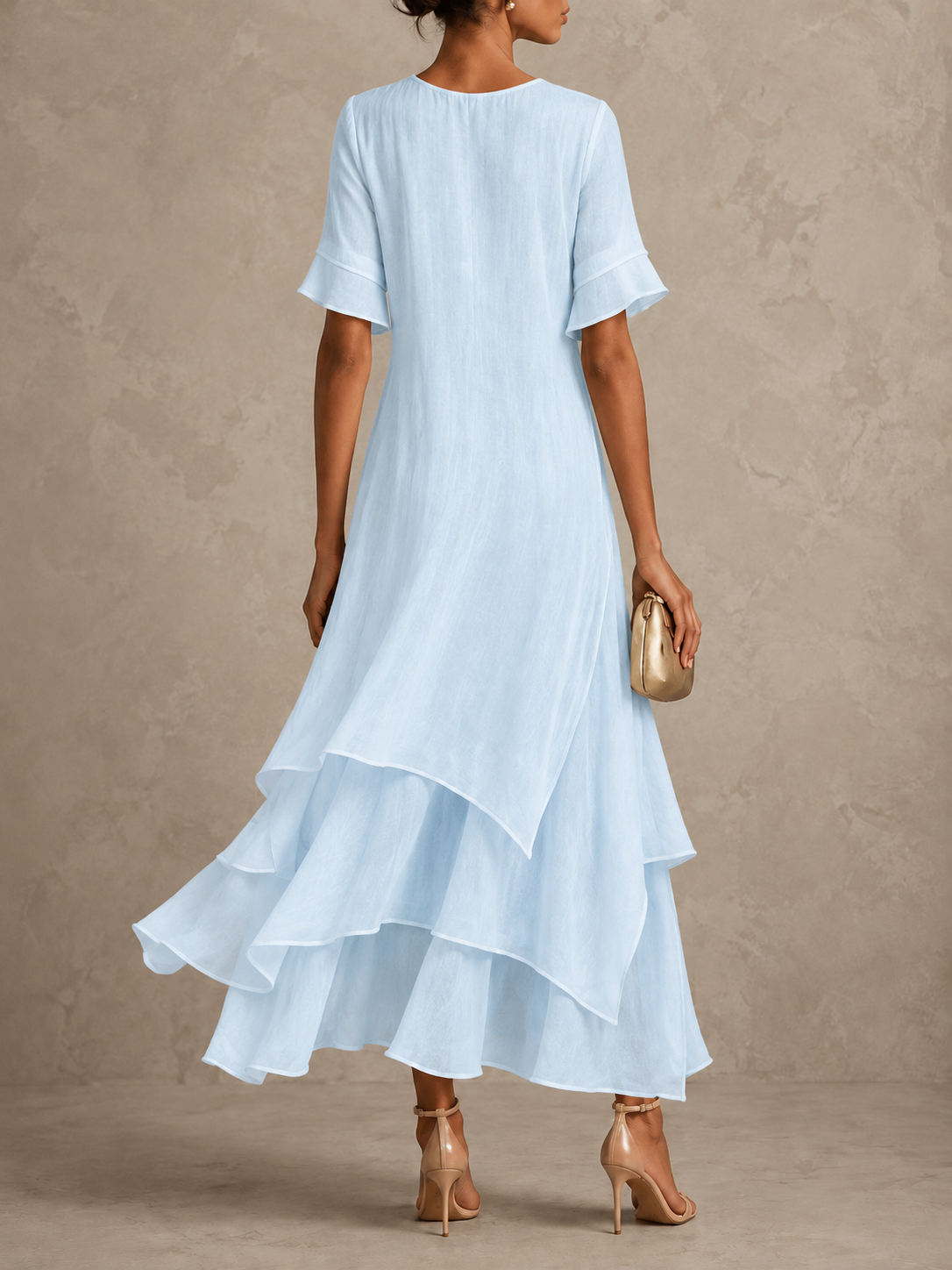 Liora | Flowing Ruffle Maxi Dress