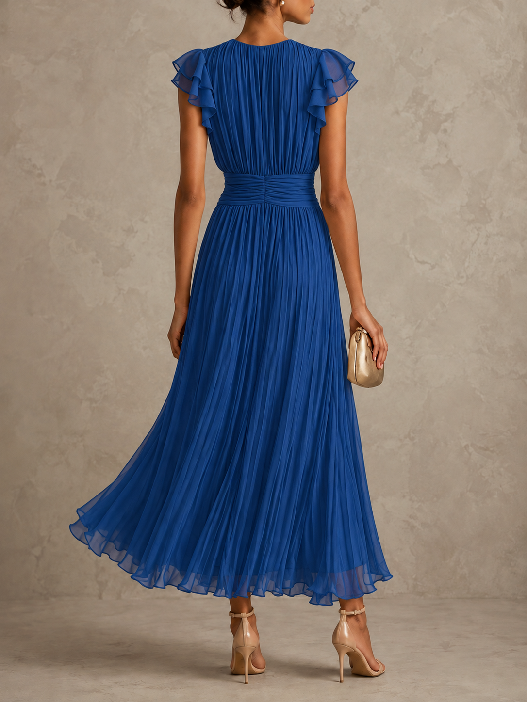Lara | Classic Pleated Dress | Maxi Dress