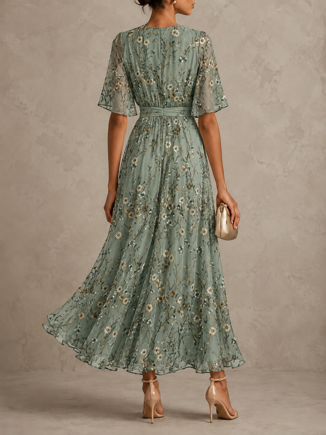 Selora | Halter Bloom Flow Maxi Dress