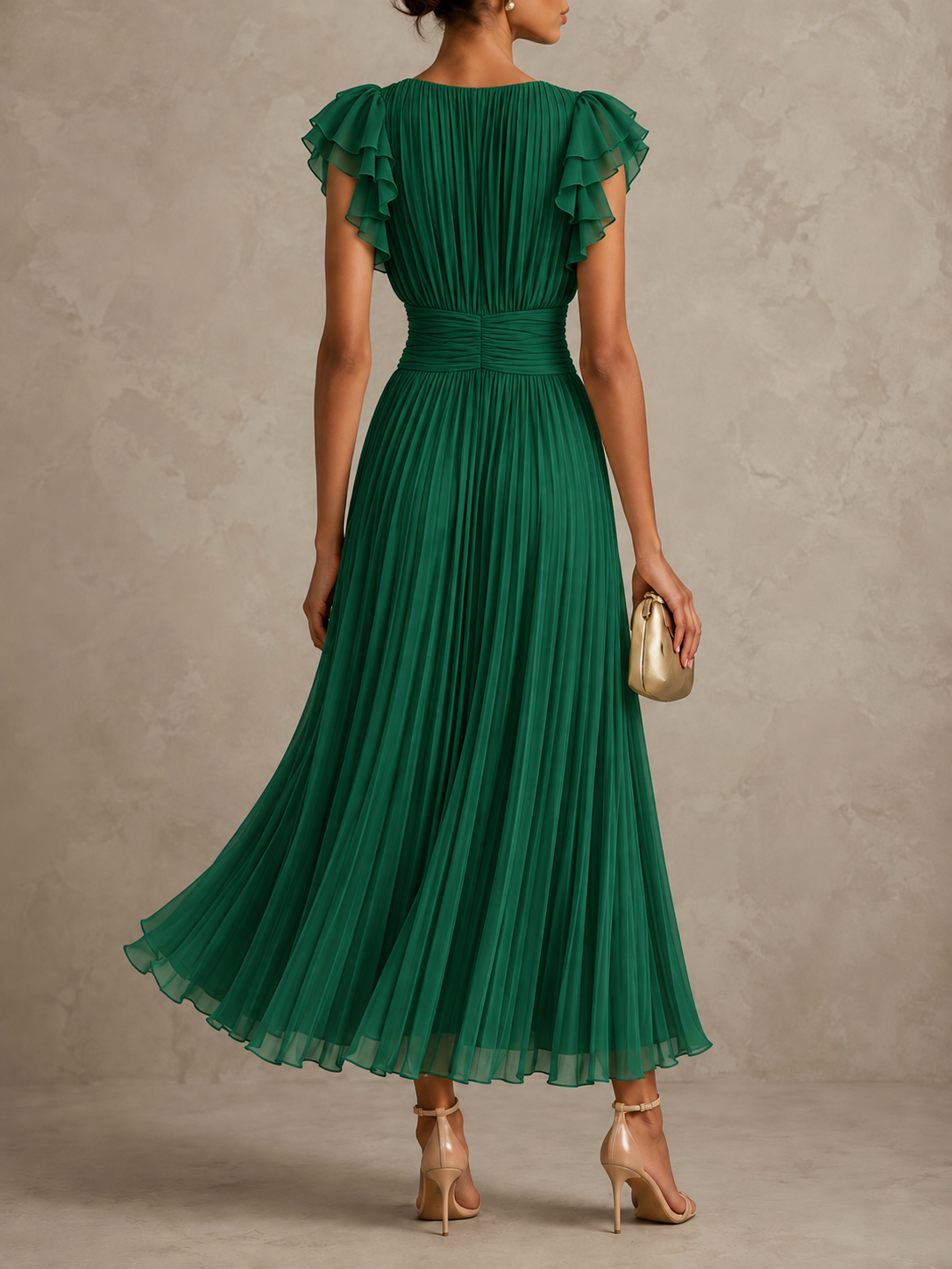 Lara | Classic Pleated Dress | Maxi Dress