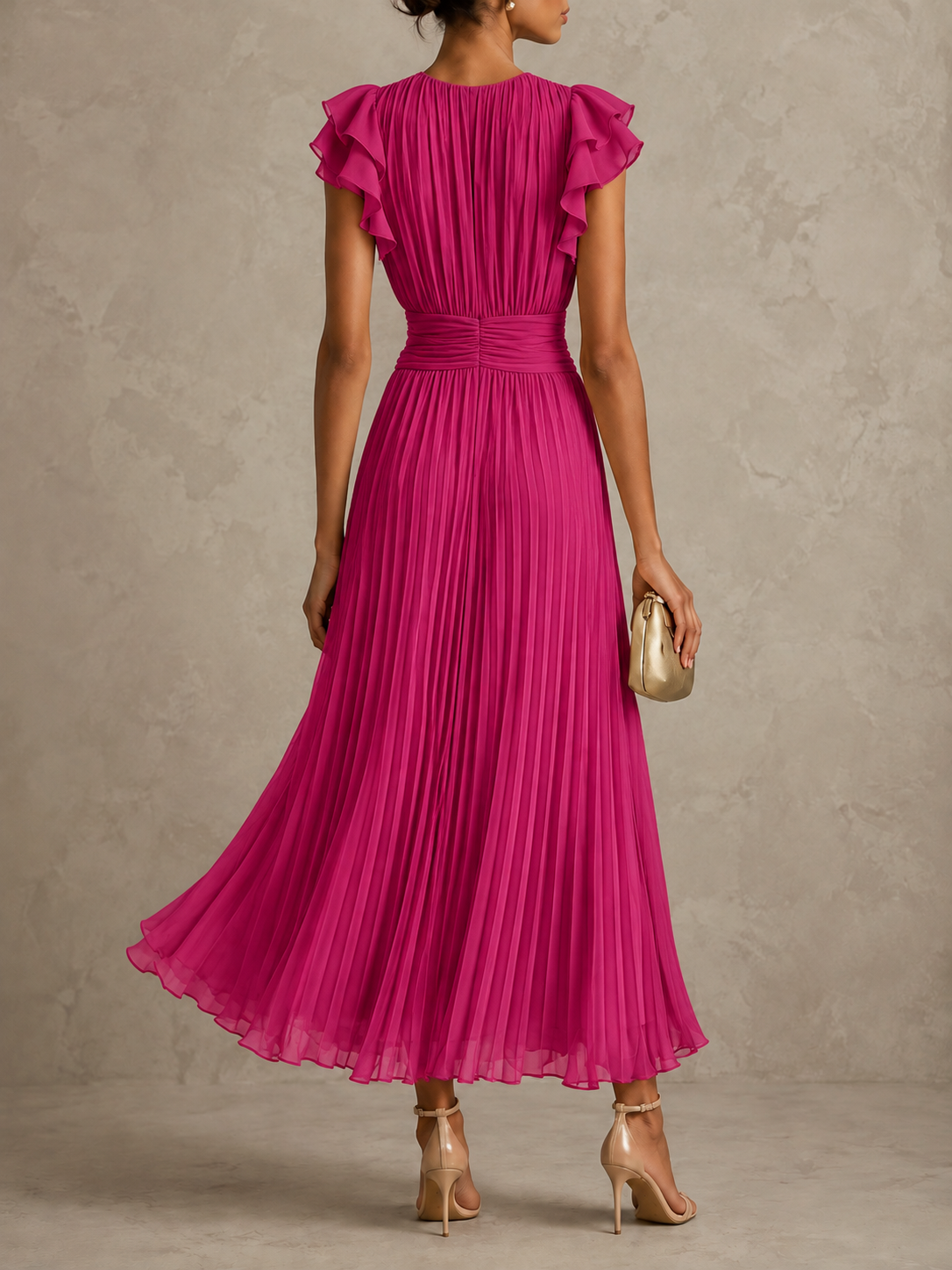 Lara | Classic Pleated Dress | Maxi Dress