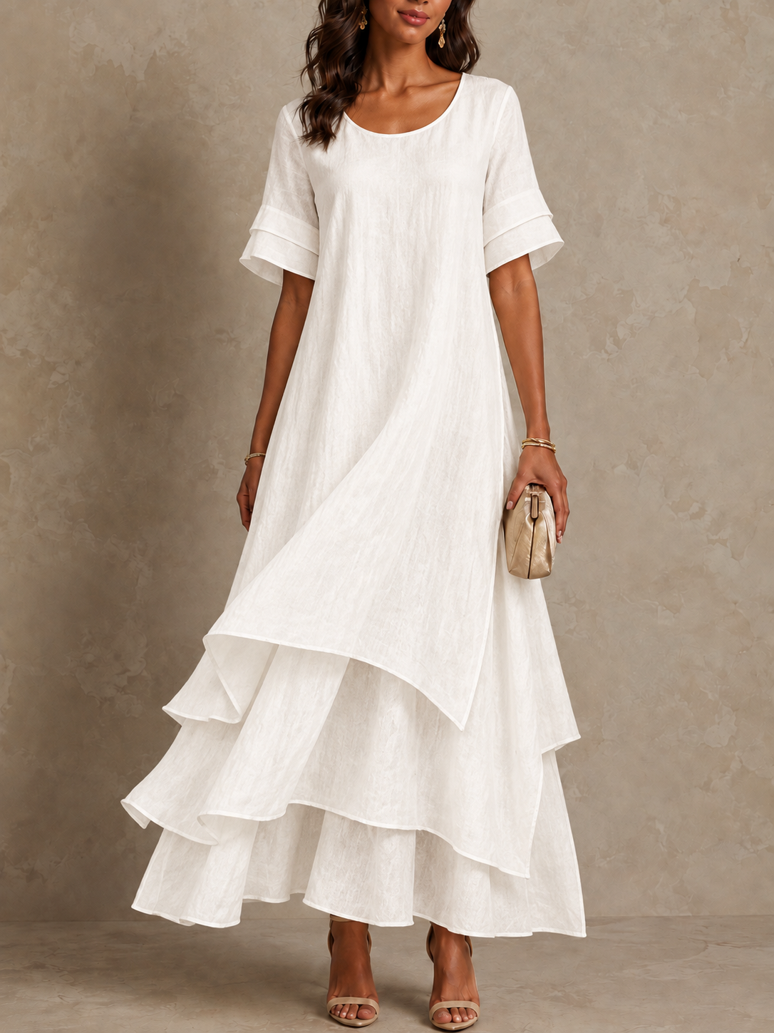 Liora | Flowing Ruffle Maxi Dress