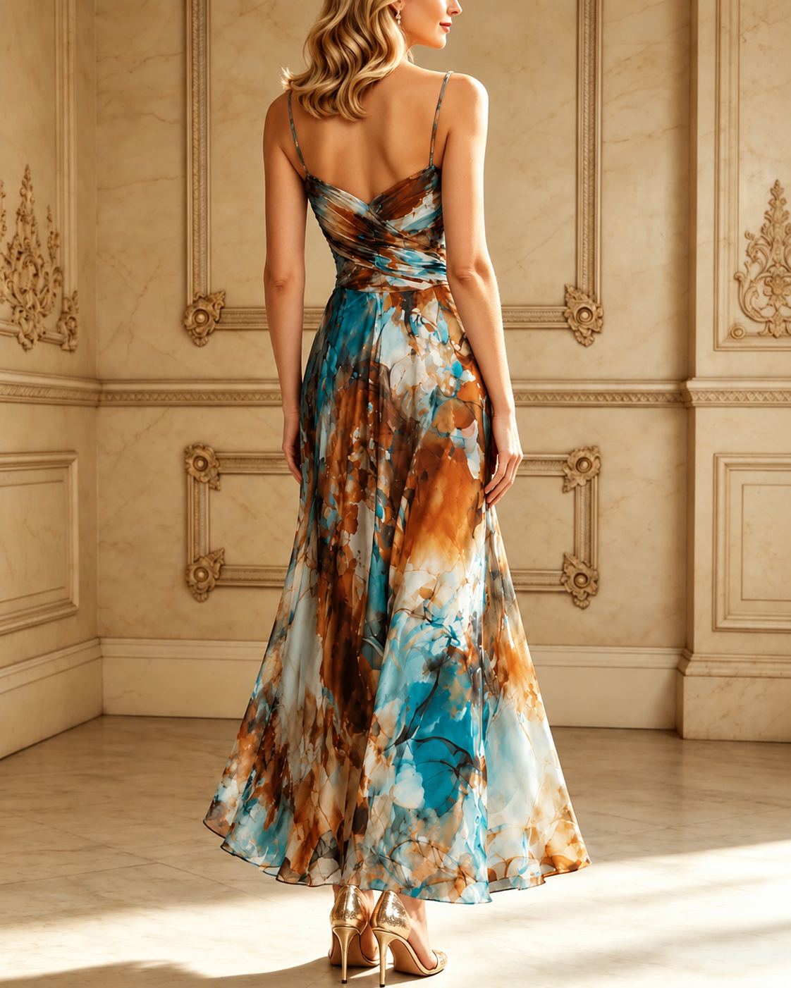 Marisol | Watercolour Print Maxi Dress