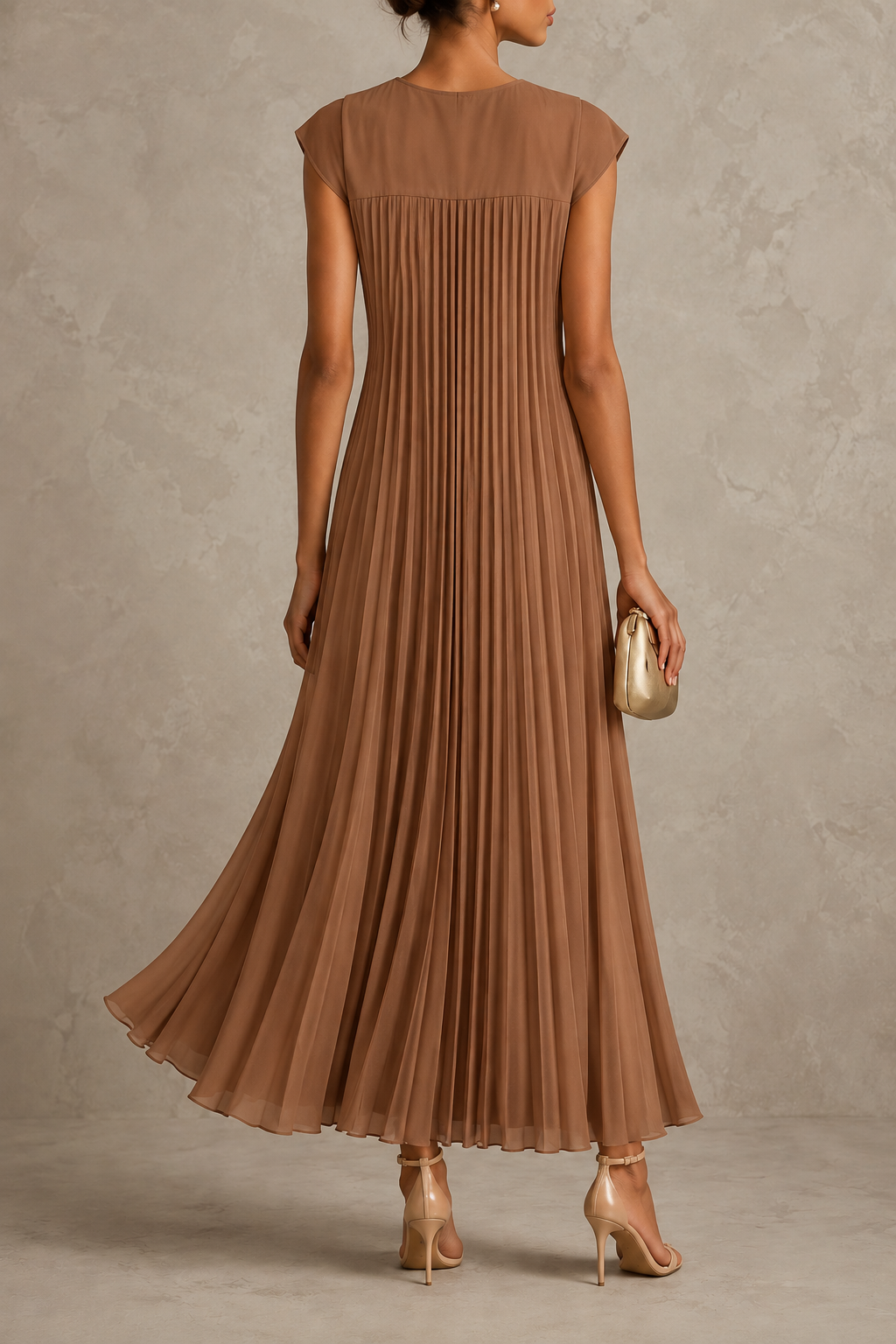 LAILA™ | SLEEVELESS PLEATED DRESS | Maxi Dress