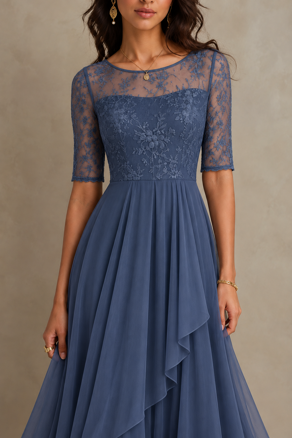 Rose – The Flattering Lace Midi Dress