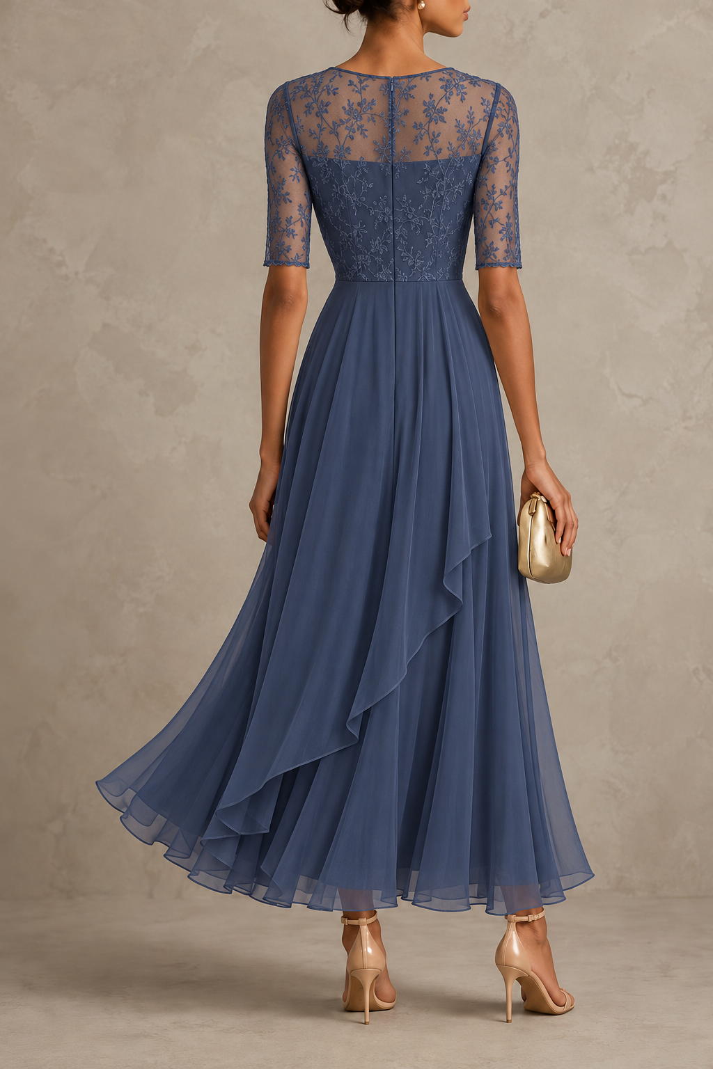 Rose – The Flattering Lace Midi Dress