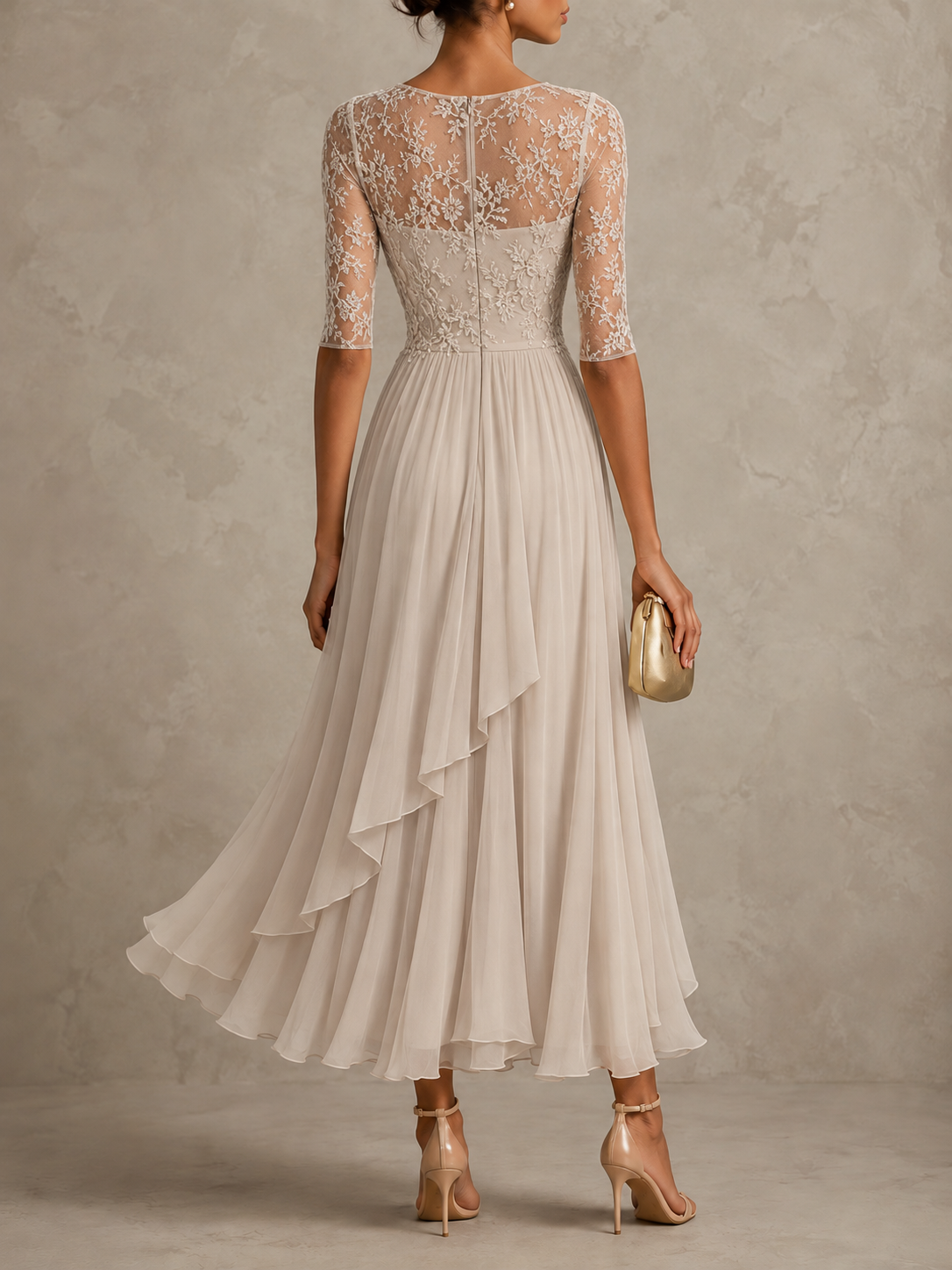 Rose – The Flattering Lace Midi Dress
