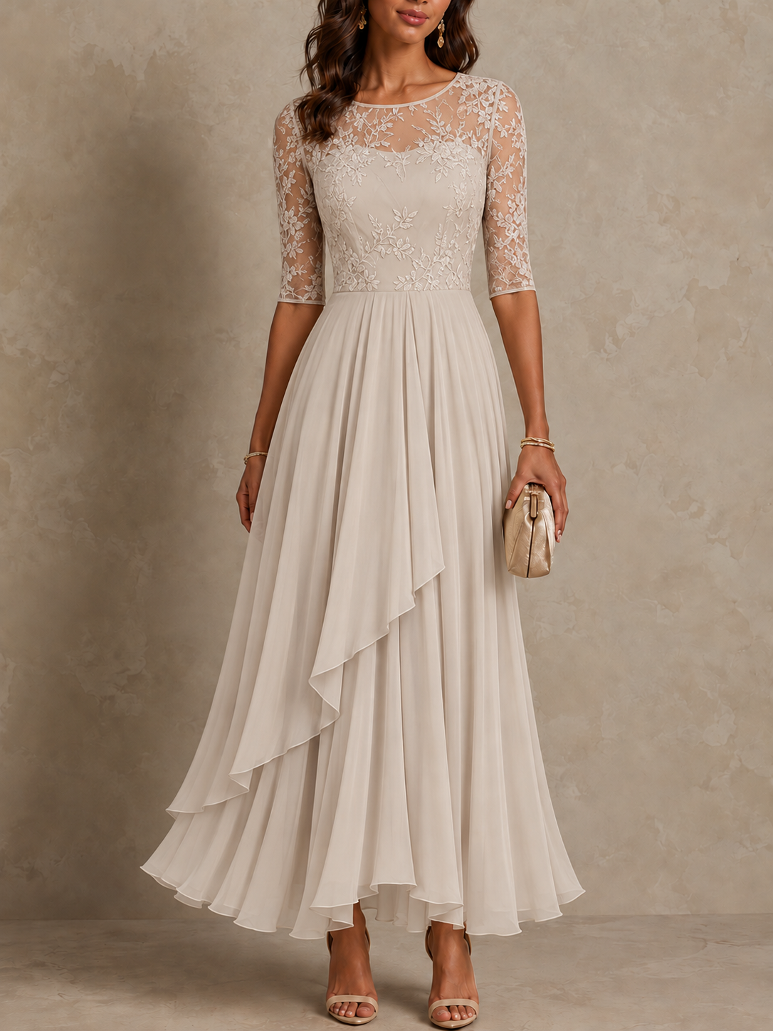 Rose – The Flattering Lace Midi Dress