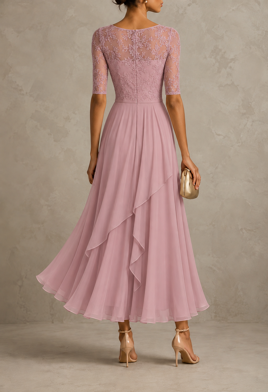 Rose – The Flattering Lace Midi Dress