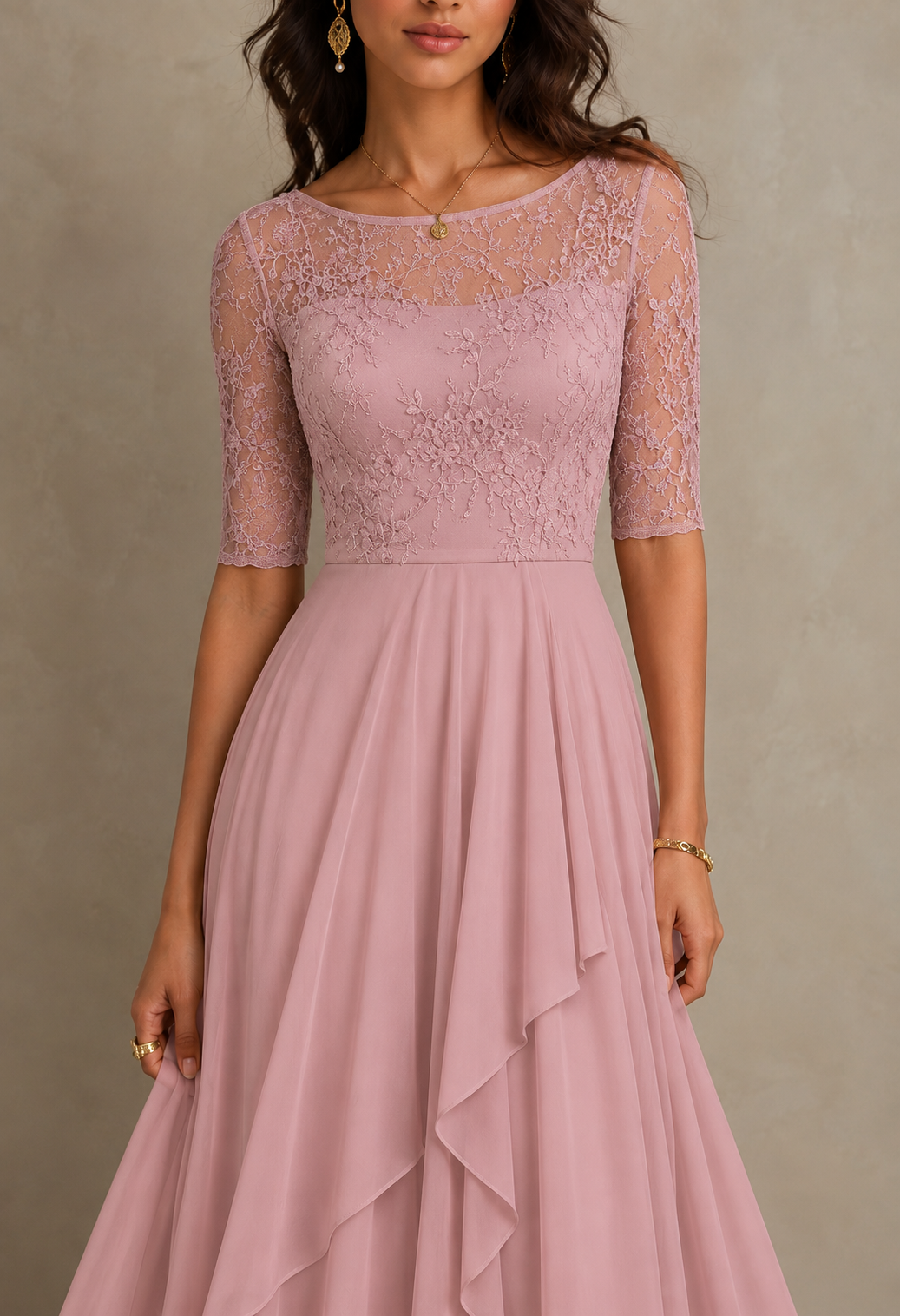 Rose – The Flattering Lace Midi Dress