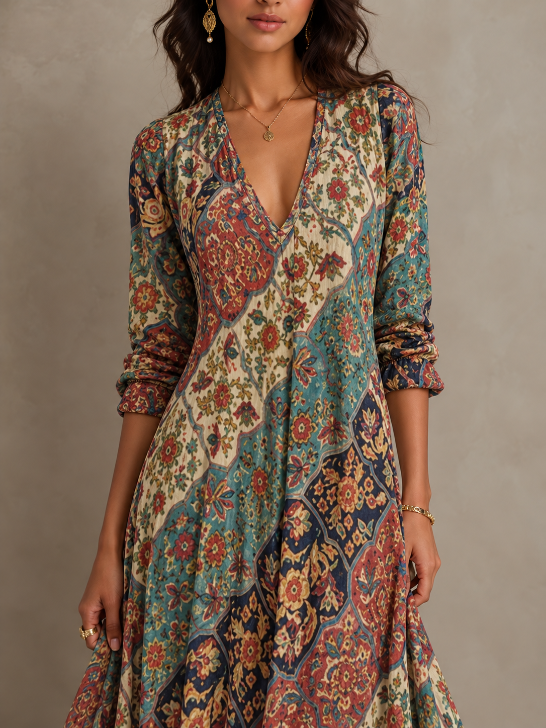 Lydia | Women's Fluid Dress with Soft Cut | Maxi Dress