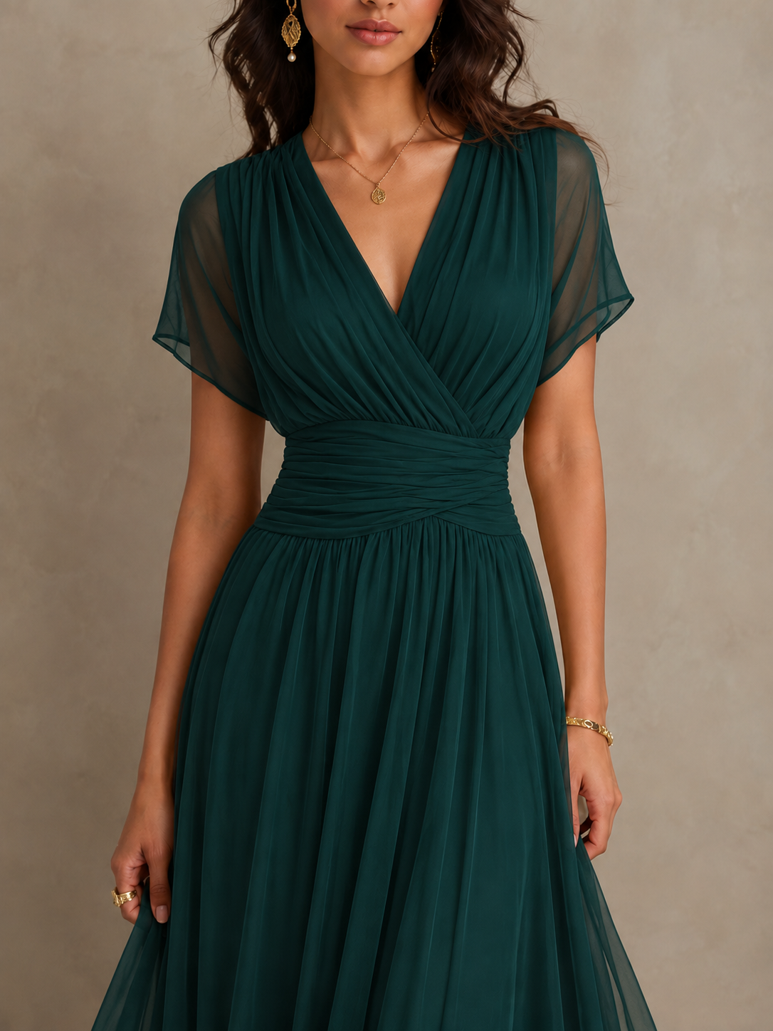 Mikaela | Tummy Flattering Off Shoulder Maxi Dress