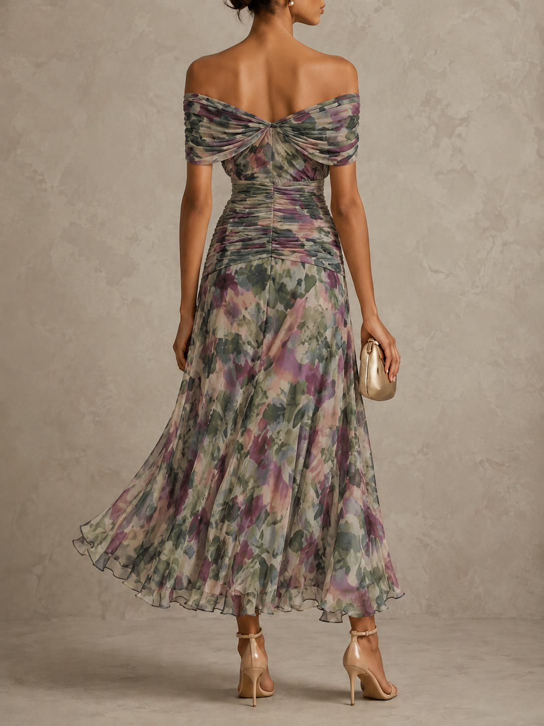 Mikaela | Tummy Flattering Off Shoulder Maxi Dress
