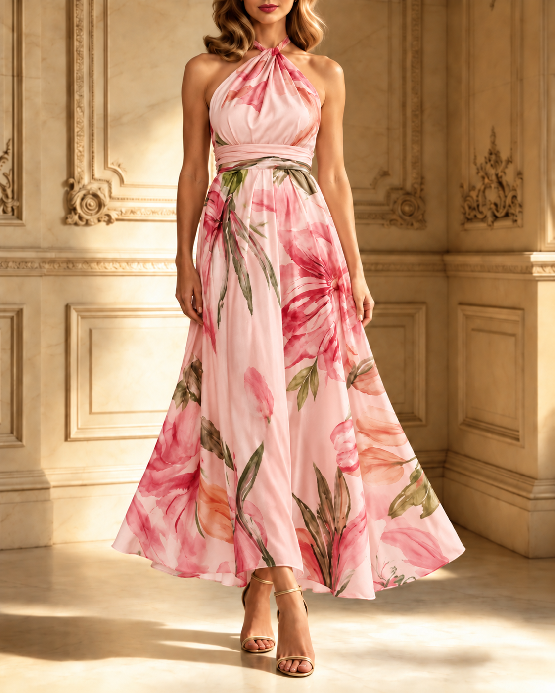 Amiel | Light Floral Maxi Dress