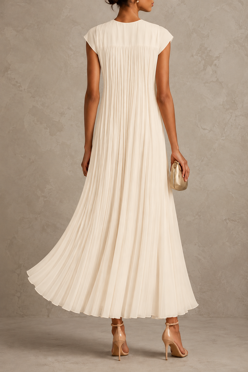 LAILA™ | SLEEVELESS PLEATED DRESS | Maxi Dress