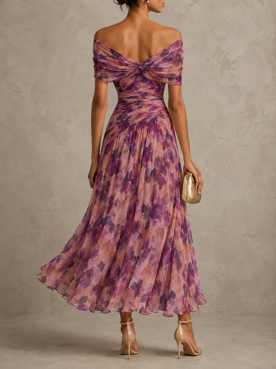 Mikaela | Tummy Flattering Off Shoulder Maxi Dress